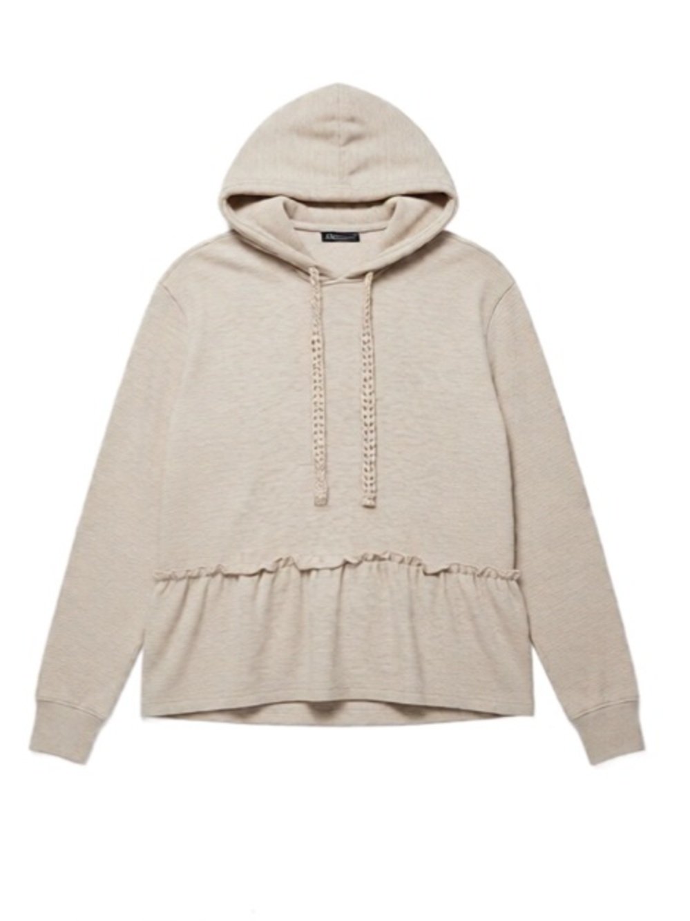 NWT Bobeau Peplum Ruffle Hoodie